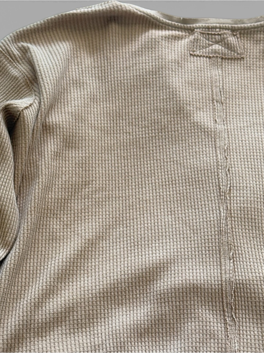 We The Free Waffle V-Neck Pullover - Taupe - Picture 11 of 12